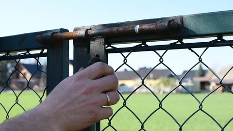 Gate in the courtyard Stock Footage 106765679
