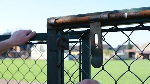 Gate in the courtyard Stock Footage 106765709