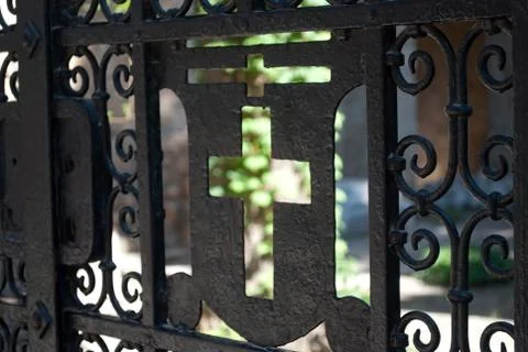 Gate with Cross Stock Photos