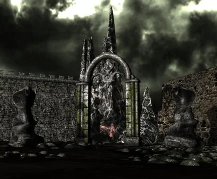 Gate Of The Darkness Stock Illustration