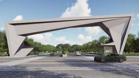 Gate Decor Delights Adding Artistic Flair to Your Interior Entrance Stock Illustration