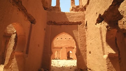 Gate of the desert castle Morocco Stock Footage 125248691