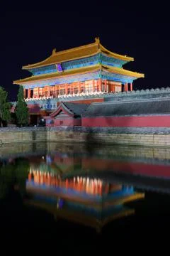 The gate of devine might in forbidden city Stock Photos