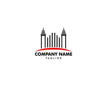 Gate door logo design inspiration Stock Illustration