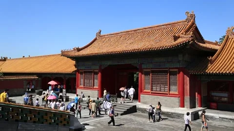 Gate of Earthly Tranquility (Kunning Men) in the Forbidden City Stock Footage 203116255
