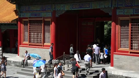 Gate of Earthly Tranquility (Kunning Men) in the Forbidden City Stock Footage 203116778