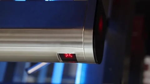 Gate electronic pass. Modern Electronic Entrance in the business building Stock Footage 275534373