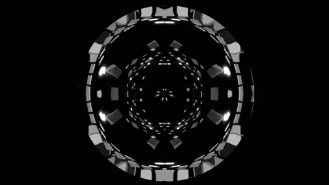 Gate energy physics elements circle 3D Effect Fulldome Video Loop Stock Footage 164228133