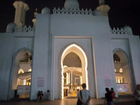 The gate to enter the sheikh zayed mosque in surakarta Stock Photos