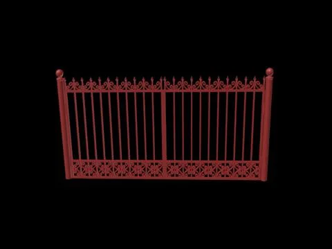 Gate entrance, wares from a metal 3D Model