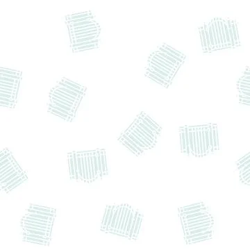 Gate fence glyph seamless pattern Stock Illustration