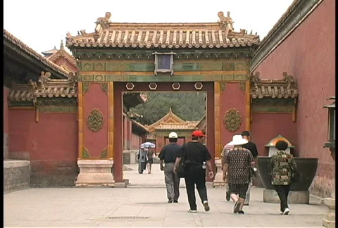 Gate in Forbidden City Stock Footage 274341