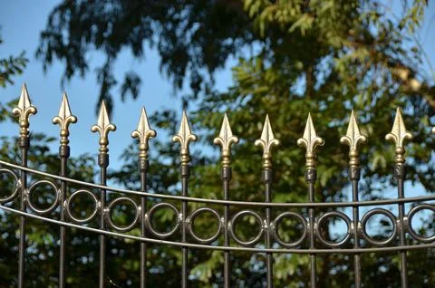 Gate grille with spears Stock Photos