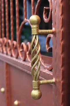 The gate handle Stock Photos