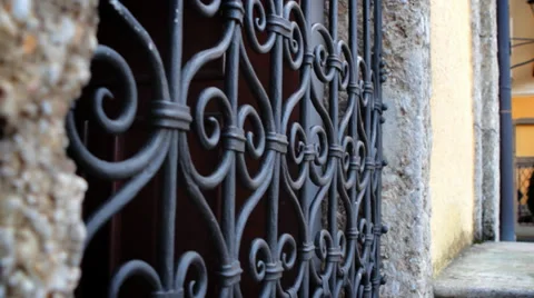 Gate at Hellbrunn Palace Stock Footage 39365535