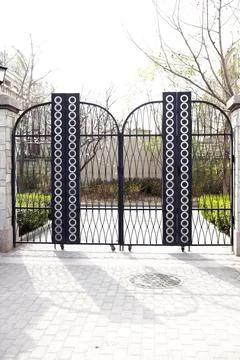 The gate of a house in Beijing Stock Photos