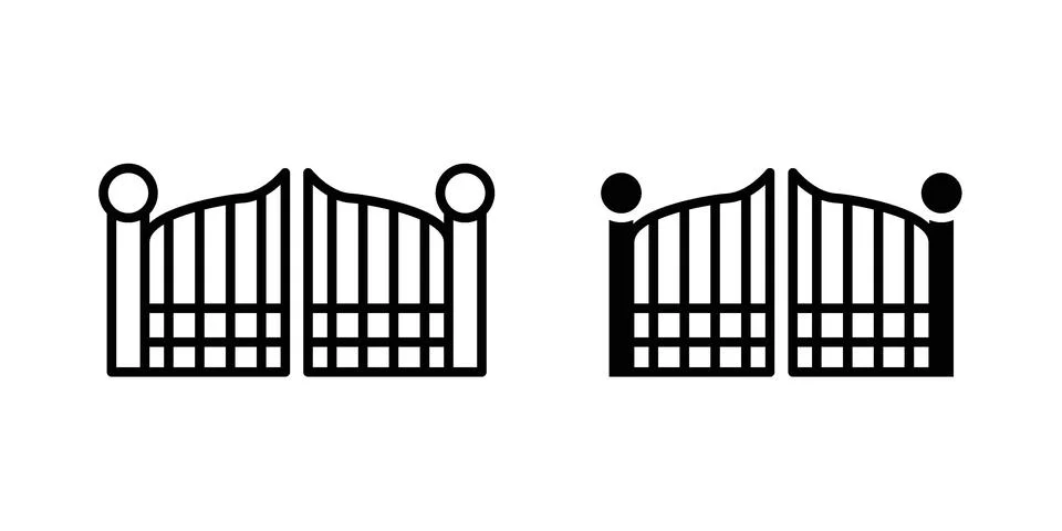 Gate icon design. Simple Vector illustrations.. 스톡 일러스트
