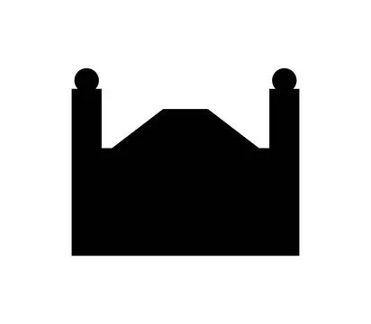 Gate icon illustrated in vector on white background gate icon illustrated ... Foto stock
