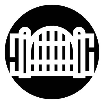 Gate icon representing entrance, security, and access control Stock Illustration