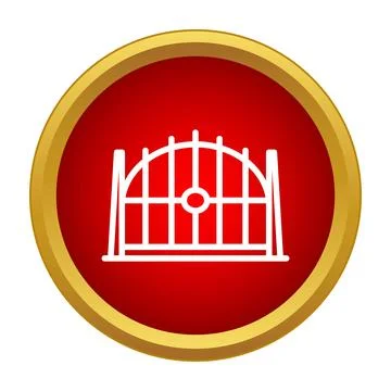 Gate icon representing entrance, security, and access 스톡 일러스트