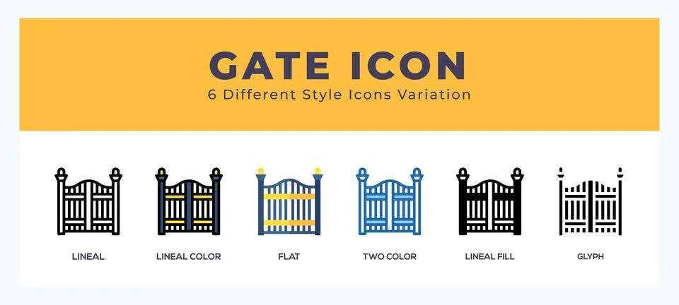 Gate icon for web. mobile apps and ui. Stock Illustration