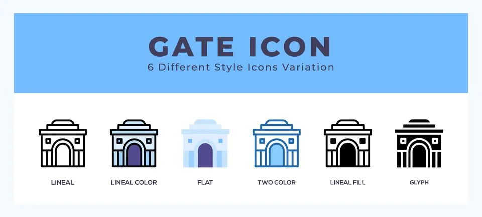 Gate icon for websites and apps. vector illustration Stock Illustration