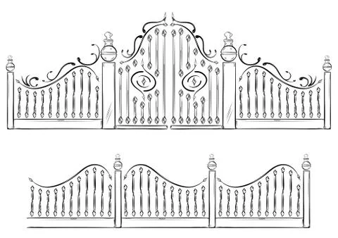 Gate Illustrazione stock