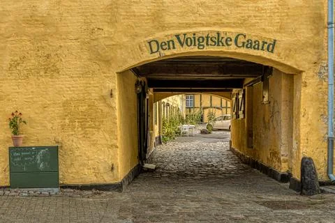 Gate to an inner yard where H C Andersen had his first love affair, Stock Photos