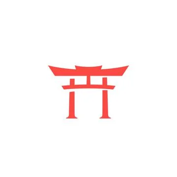 Gate Japan Vector icon design illustration Stock Illustration