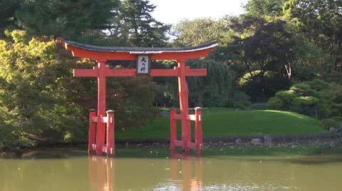 Gate in Lake Stock Footage 10759829