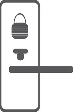 Gate lock icon, door lock symbol black vector ,Gate lock vector icon Stock Illustration