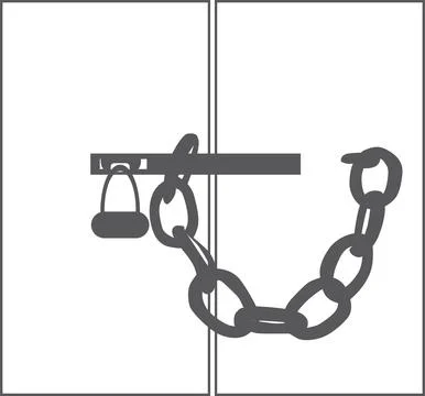 Gate Locked Symbol Sign, Vector Illustration chain icon Stockillustratie