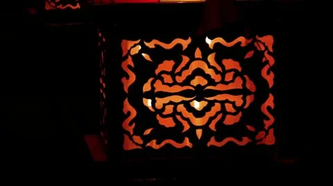 Gate Made Of Chinese Lanterns Stock Footage 10682858