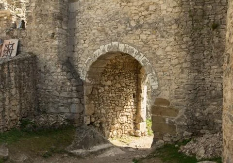 Gate of medieval castle Stock Photos