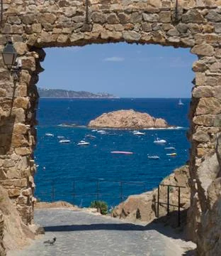 A gate on the Mediterranean Sea Stock Photos