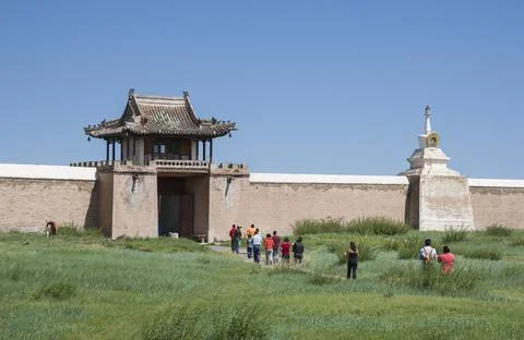 Gate to the monastery 库存照片