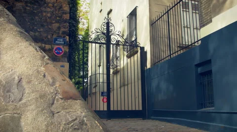 The gate of Montmartre Stock Footage 50576478