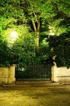 Gate at Night Photos