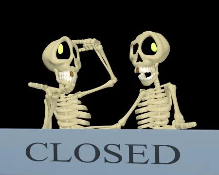 The gate is now closed Stock Illustration