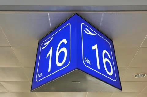 Gate number 16 Stock Photos