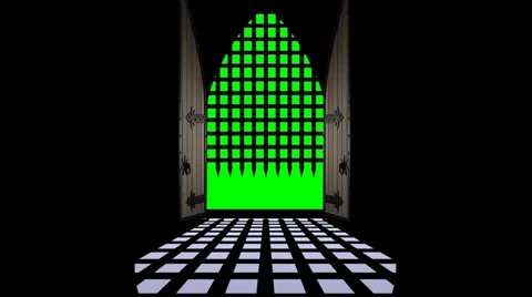 Gate open-Green screen 스톡 동영상 1071469