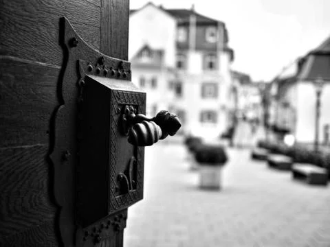 Gate Opened to the Wellness Town of Bad Homburg, Germany Stock Photos