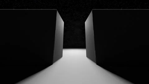 Gate or labyrinth as a path to the future and freedom. Video stock 293734809