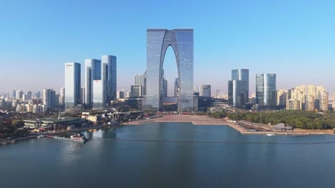 The Gate of Orient in Suzhou Stock Footage 324016020