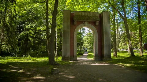 Gate to the park Video stock 44539195