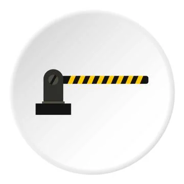 Gate in parking lot icon, flat style Ilustración de archivo
