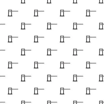 Gate in parking lot pattern, simple style Ilustración de archivo