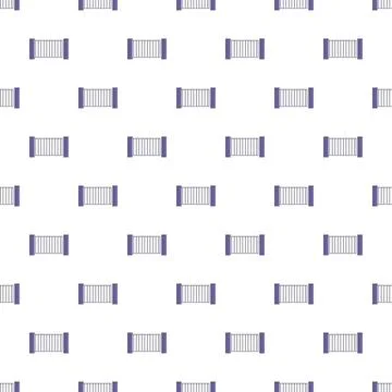 Gate pattern flat style repeating barrier design Illustrazione stock