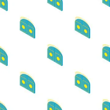 Gate with peaks pattern seamless vector Illustration