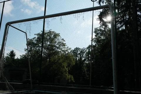 Gate on the pitch 写真素材